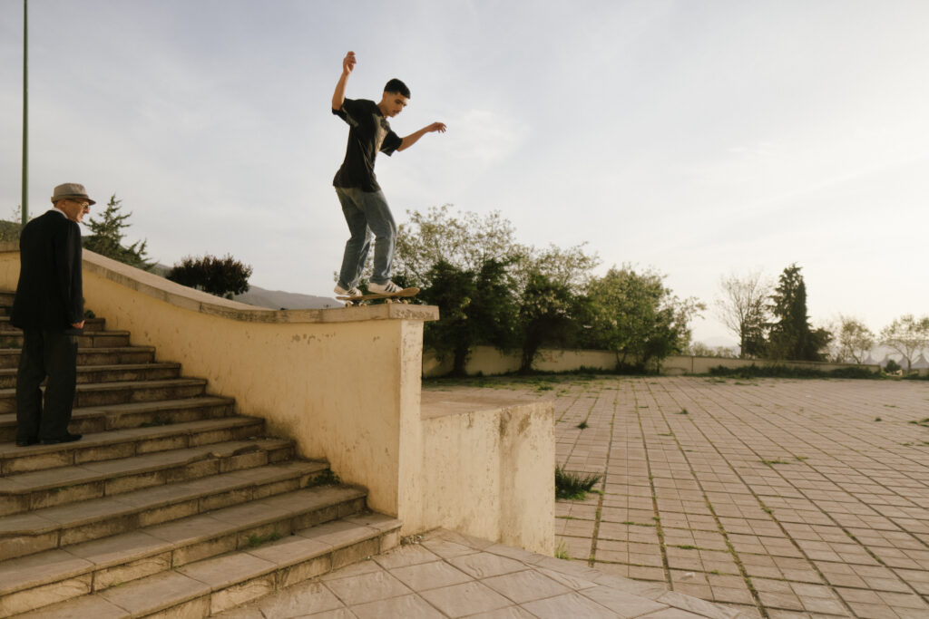 a skater jumping