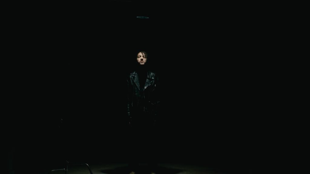 Man in the dark